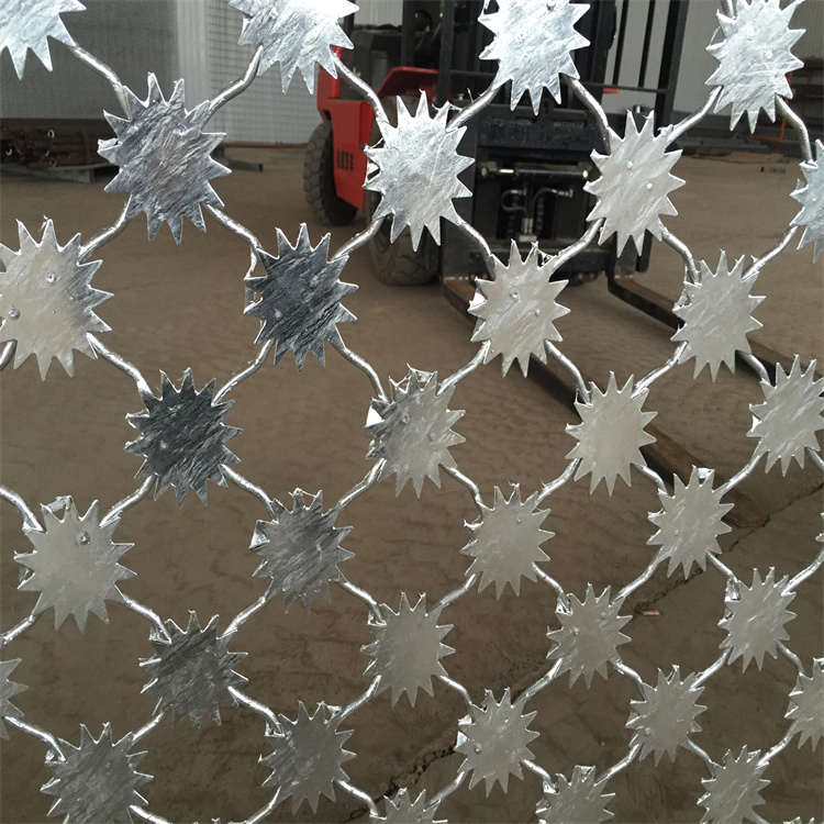 監獄梅花刺隔離網護欄技術交底圖片2